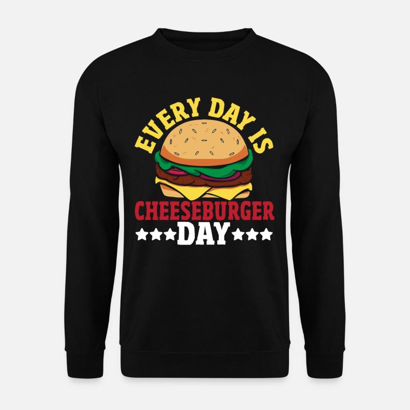 Hamburger Käse Cheeseburger Snacks Cheeseburger - Unisex Pullover - Schwarz
