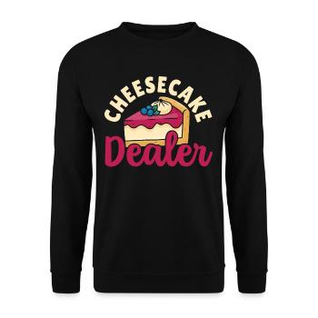 Gâteau au fromage confiseur Pâtisserie Amateur de gâteau au fromage - Sweat-shirt Unisexe - noir - Devant - Alina (178cm) & Michal (187cm)