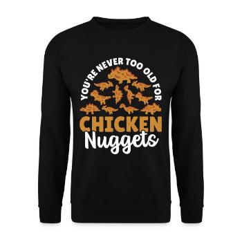 Nuggets Lover Chicken Nugget Fast Food Chicken - Sweat-shirt Unisexe - noir - Devant - Alina (178cm) & Michal (187cm)
