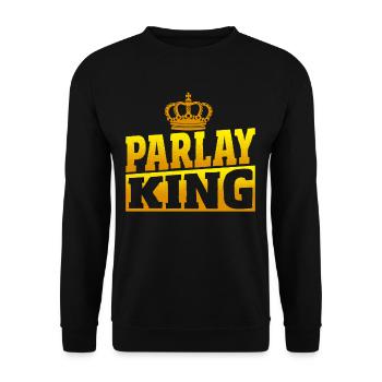 Parlay King Sportwetten Parlay Picks Sportzocker - Unisex Pullover - Schwarz - Vorne - Alina (178cm) & Michal (187cm)