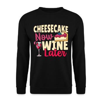 Mangeur de fromage, amateur de fromage, amateur de gâteau au fromage - Sweat-shirt Unisexe - noir - Devant - Alina (178cm) & Michal (187cm)