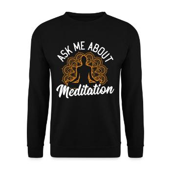 Yoga Liebhaber Chakra Heilung Chakra Heilung Kunst - Unisex Pullover - Schwarz - Vorne - Alina (178cm) & Michal (187cm)