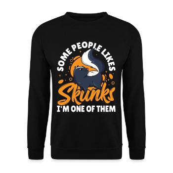 Certaines personnes aiment les mouffettes, je suis l’une d’entre elles - Sweat-shirt Unisexe - noir - Devant - Alina (178cm) & Michal (187cm)