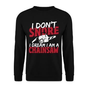 Bûcheron Woodland tronçonneuse tronçonneuse dessin - Sweat-shirt Unisexe - noir - Devant - Alina (178cm) & Michal (187cm)