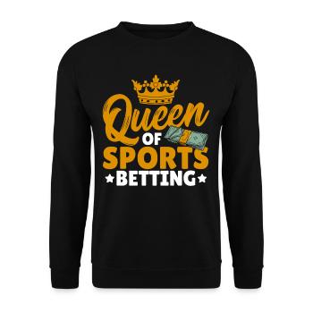 Königin der Sportwetten Sport besser Parlay Picks - Unisex Pullover - Schwarz - Vorne - Alina (178cm) & Michal (187cm)