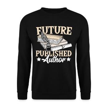 Bibliophile Journaliste Blogueur Journalistique - Sweat-shirt Unisexe - noir - Devant - Alina (178cm) & Michal (187cm)