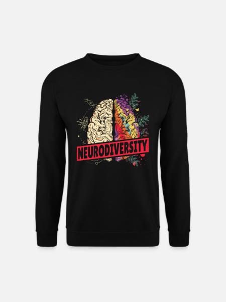 Neurodiversität Gehirn Autismus-Bewusstsein Asd - Unisex Pullover - Schwarz
