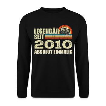 Légendaire depuis 2010 - absolument unique - Sweat-shirt Unisexe - noir - Devant - Alina (178cm) & Michal (187cm)