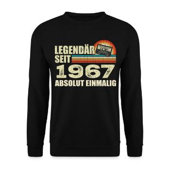 Légendaire depuis 1967 - absolument unique - Sweat-shirt Unisexe - noir - Devant - Alina (178cm) & Michal (187cm)