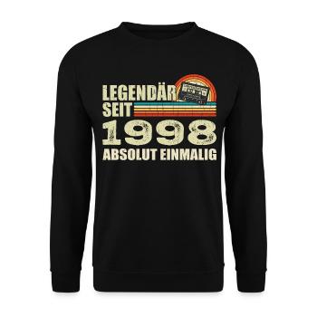 Legendary since 1998 - absolutely unique - Unisex Sweatshirt - black - Front - Alina (178cm) & Michal (187cm)