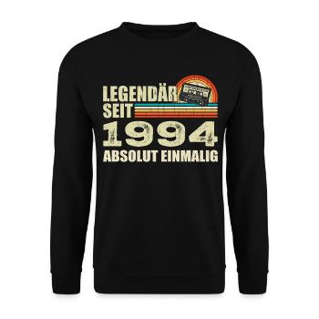 Legendary since 1994 - absolutely unique - Unisex Sweatshirt - black - Front - Alina (178cm) & Michal (187cm)