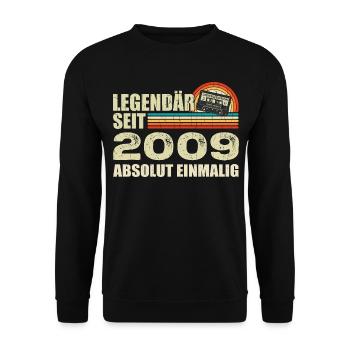 Légendaire depuis 2009 - absolument unique - Sweat-shirt Unisexe - noir - Devant - Alina (178cm) & Michal (187cm)