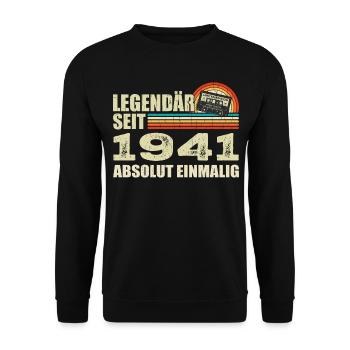 Légendaire depuis 1941 - absolument unique - Sweat-shirt Unisexe - noir - Devant - Alina (178cm) & Michal (187cm)