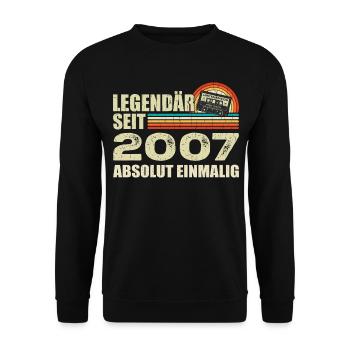 Légendaire depuis 2007 - absolument unique - Sweat-shirt Unisexe - noir - Devant - Alina (178cm) & Michal (187cm)