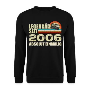 Legendary since 2006 - absolutely unique - Unisex Sweatshirt - black - Front - Alina (178cm) & Michal (187cm)