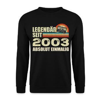 Légendaire depuis 2003 - absolument unique - Sweat-shirt Unisexe - noir - Devant - Alina (178cm) & Michal (187cm)