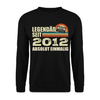 Légendaire depuis 2012 - absolument unique - Sweat-shirt Unisexe - noir - Devant - Alina (178cm) & Michal (187cm)