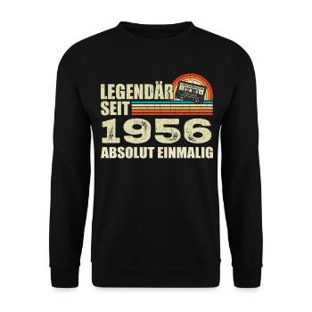 Legendary since 1956 - absolutely unique - Unisex Sweatshirt - black - Front - Alina (178cm) & Michal (187cm)