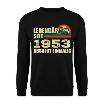 Légendaire depuis 1953 - absolument unique - Sweat-shirt Unisexe - noir - Devant - Alina (178cm) & Michal (187cm)