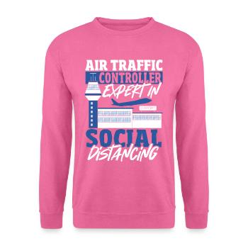 Radarflugzeug Flughafen Fluglotse Uniform - Unisex Pullover - Pink - Vorne