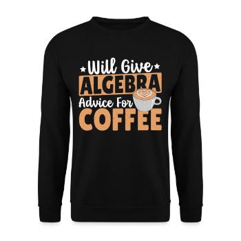 Algebra Lover Mathematics Algebra Teacher Must - Unisex Sweatshirt - black - Front - Alina (178cm) & Michal (187cm)