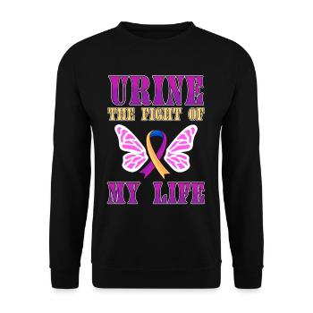 Cancer de la vessie chemise hématurie lutte pour papa - Sweat-shirt Unisexe - noir - Devant - Alina (178cm) & Michal (187cm)