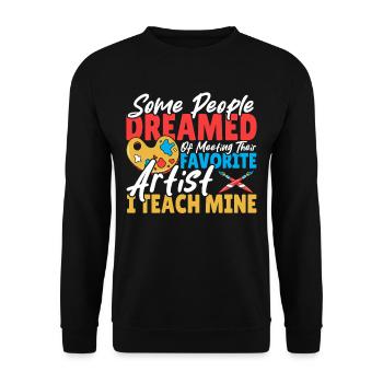 Dessin, Artiste, Tissage, Art Enseignement Révolution - Sweat-shirt Unisexe - noir - Devant - Alina (178cm) & Michal (187cm)