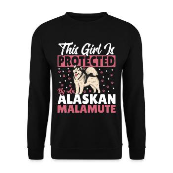 Chien de traîneau Propriétaire de chien Malamute d’Alaska - Sweat-shirt Unisexe - noir - Devant - Alina (178cm) & Michal (187cm)