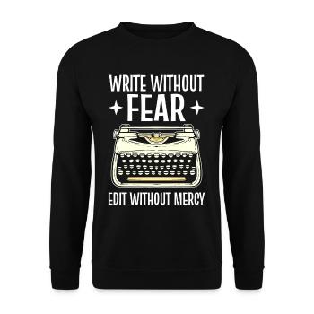 Article Writer Blogger Writing Journalist Stuff - Unisex Sweatshirt - black - Front - Alina (178cm) & Michal (187cm)