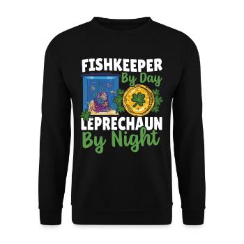 Aquarienbesitzer Aquarium Junkie Fischhaltung - Unisex Pullover - Schwarz - Vorne - Alina (178cm) & Michal (187cm)