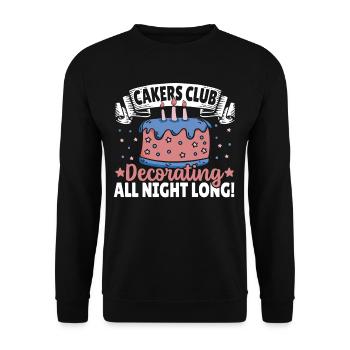 Cake Decorator Baking Bakery Shop Owner - Unisex Sweatshirt - black - Front - Alina (178cm) & Michal (187cm)