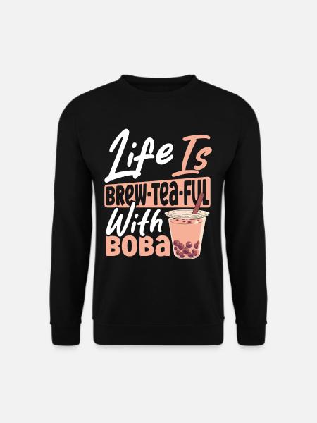 Chai Tea Latte Tapioca Perles - Sweat-shirt Unisexe - noir