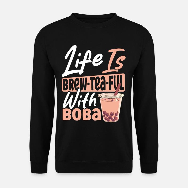 Chai Tee Tee-Latte Tapioka-Perlen - Unisex Pullover - Schwarz
