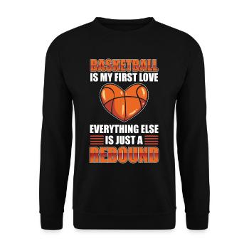 Basketballspieler Bballtrainer Fan Baller Sport - Unisex Pullover - Schwarz - Vorne - Alina (178cm) & Michal (187cm)