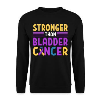 Boucle du cancer de la vessie survivant - Sweat-shirt Unisexe - noir - Devant - Alina (178cm) & Michal (187cm)