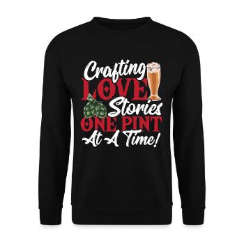 Brauer Liebe Romantische Mikrobrauerei Bier - Unisex Pullover - Schwarz - Vorne - Alina (178cm) & Michal (187cm)