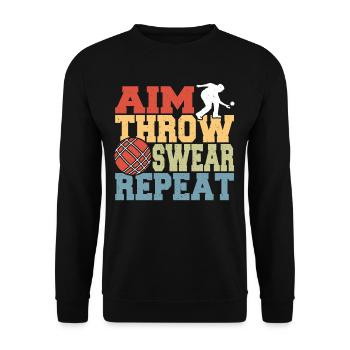 Boccia Athletic Boulespieler - Unisex Pullover - Schwarz - Vorne - Alina (178cm) & Michal (187cm)