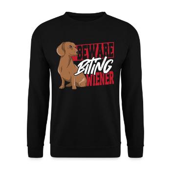 Teckel Chiweenie Amoureux des chiens Doxie Maman Viennoise - Sweat-shirt Unisexe - noir - Devant - Alina (178cm) & Michal (187cm)