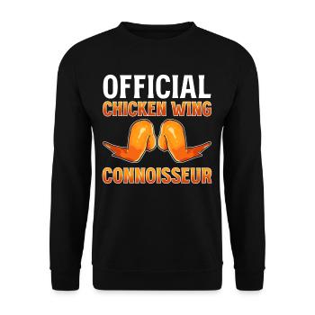 Chicken-Wings Fast Food BBQ Chef Chicken Wing - Unisex Sweatshirt - black - Front - Alina (178cm) & Michal (187cm)