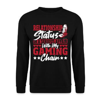 Gamer-Geschenke für Teenager-Jungen Videospiele - Unisex Pullover - Schwarz - Vorne - Alina (178cm) & Michal (187cm)