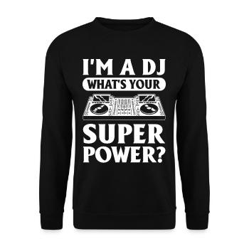 Beatmaker House Music Dj Relax the DJ Is Here - Unisex Sweatshirt - black - Front - Alina (178cm) & Michal (187cm)