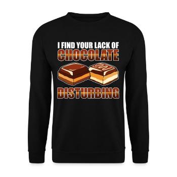 Chocolate Bar Junk Food Sugar Chocolate Buddies - Unisex Sweatshirt - black - Front - Alina (178cm) & Michal (187cm)