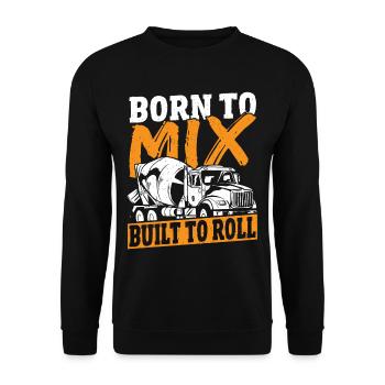Concrete Mixer Cement Mixer Truck Cement Mixer - Unisex Sweatshirt - black - Front - Alina (178cm) & Michal (187cm)