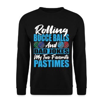 Boccia Boccia Kunst Bocci Boccia für Senioren - Unisex Pullover - Schwarz - Vorne - Alina (178cm) & Michal (187cm)