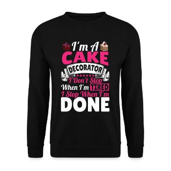 Cupcakes Bakery Owner Pastry Chef - Unisex Sweatshirt - black - Front - Alina (178cm) & Michal (187cm)