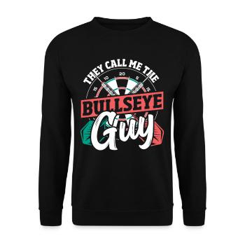 Throwing Sport Dart Player Dart-Throwing - Unisex Sweatshirt - black - Front - Alina (178cm) & Michal (187cm)