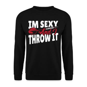 Amateurs de fléchettes Tir sportif sur cible - Sweat-shirt Unisexe - noir - Devant - Alina (178cm) & Michal (187cm)