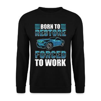 Tuning de voiture Muscle Car Vieilles voitures - Sweat-shirt Unisexe - noir - Devant - Alina (178cm) & Michal (187cm)