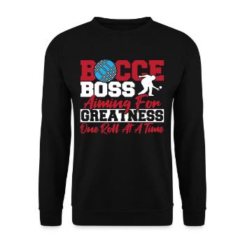 Boccia Bocce Champion Bowls Bocce Equipment - Unisex Sweatshirt - black - Front - Alina (178cm) & Michal (187cm)