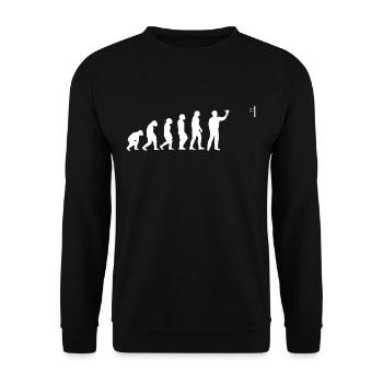 Dart Lover Dart-Throwing Dart League Evolution - Unisex Sweatshirt - black - Front - Alina (178cm) & Michal (187cm)